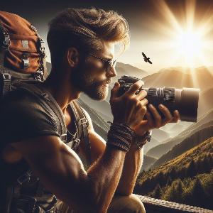 male backpacker on a hot summer day-1